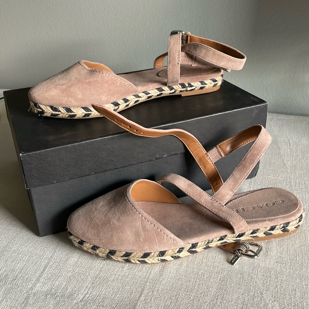 Coach Ozzie suede stone espadrille